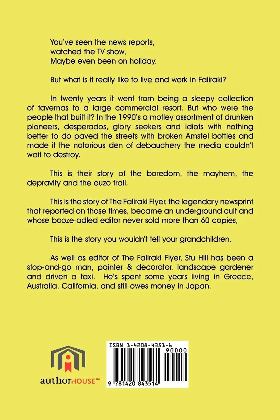 Rückseite: 9781420843514 | The Faliraki Flyer | The Story of a Social Parasite | Stu Hill | Buch