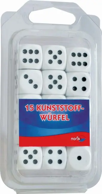 Bild: 4000826043614 | 15 weiße Kunststoffwürfel (Spiel-Zubehör) | Spiel | Im Doppelblister