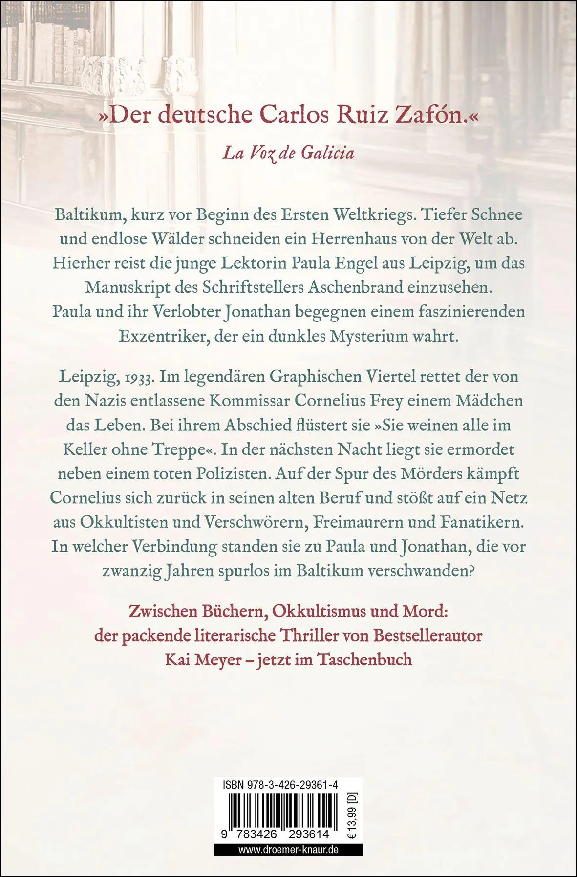 Rückseite: 9783426293614 | Das Haus der Bücher und Schatten | Kai Meyer | Taschenbuch | 528 S.