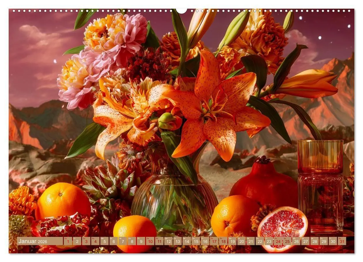 Bild: 9783516693614 | Bloom und Bite. KI mixt Blumen, Obst und Gemüse (Wandkalender 2026...