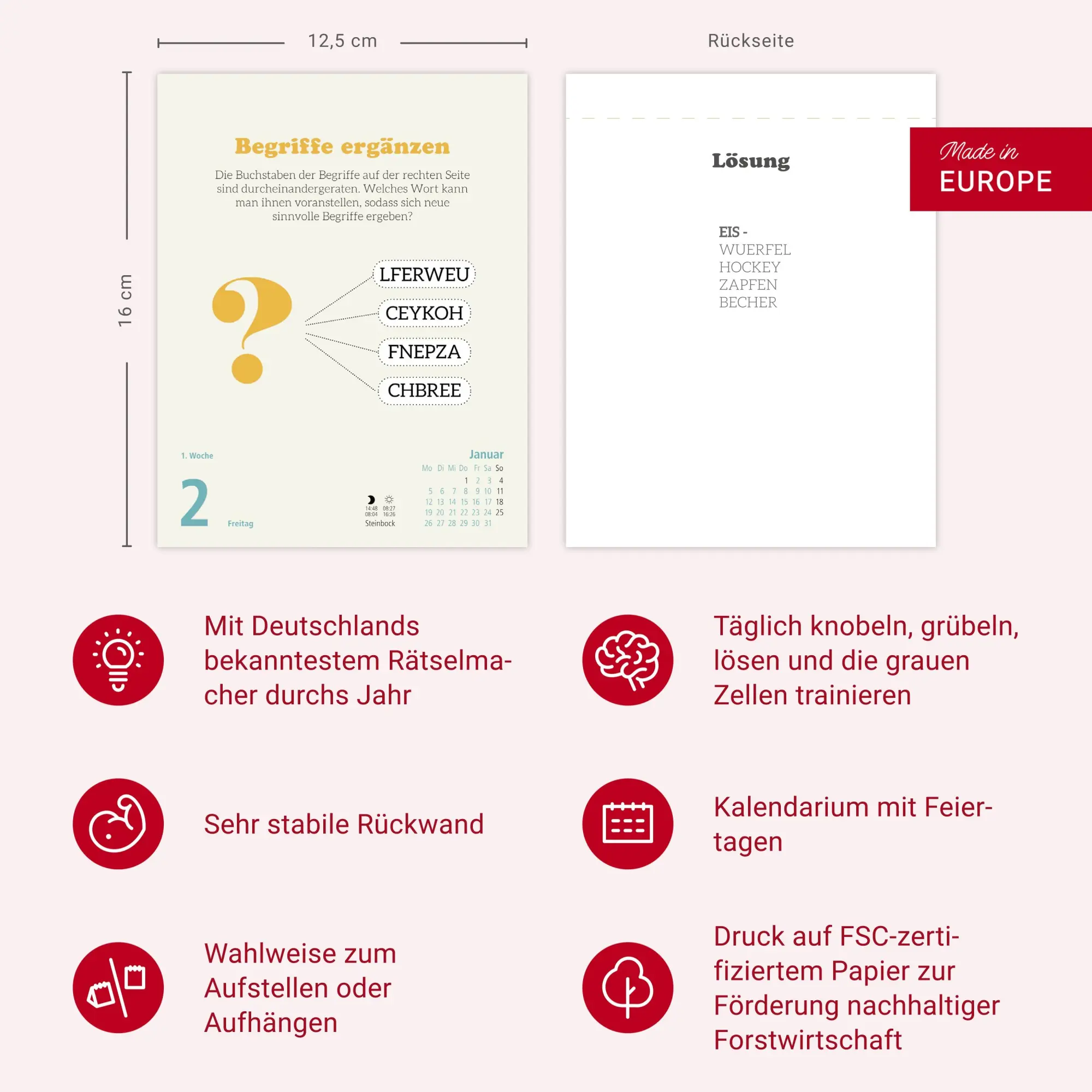 Bild: 9783756413614 | Stefan Heine Rentnerrätsel Tagesabreißkalender 2026 | Stefan Heine