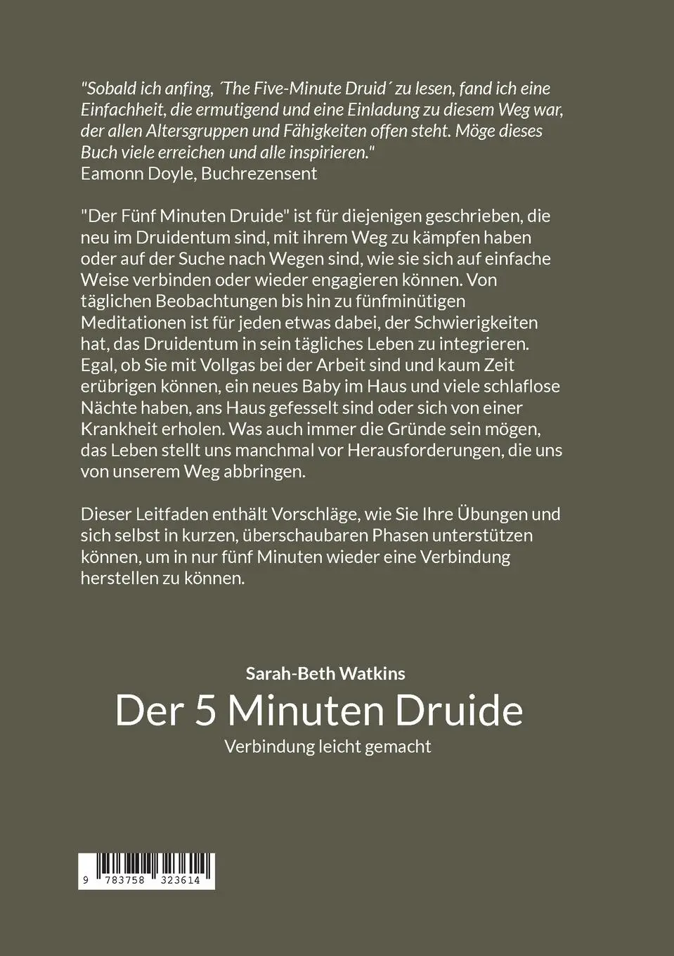 Rückseite: 9783758323614 | Der 5 Minuten Druide | Verbindung leichtgemacht | Sarah-Beth Watkins
