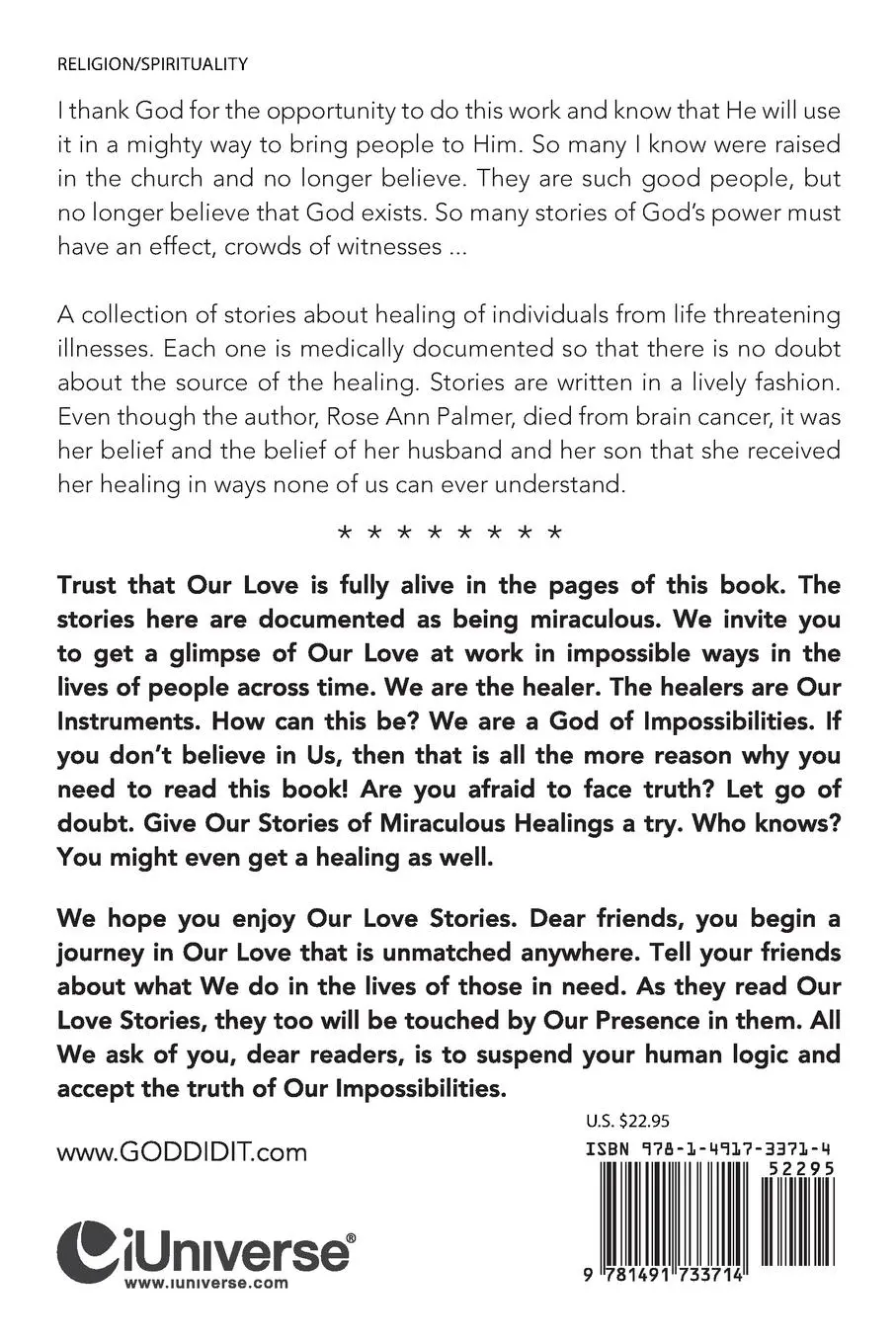 Rückseite: 9781491733714 | God Did It | Healing Testimonies Across Time and Religions | Palmer
