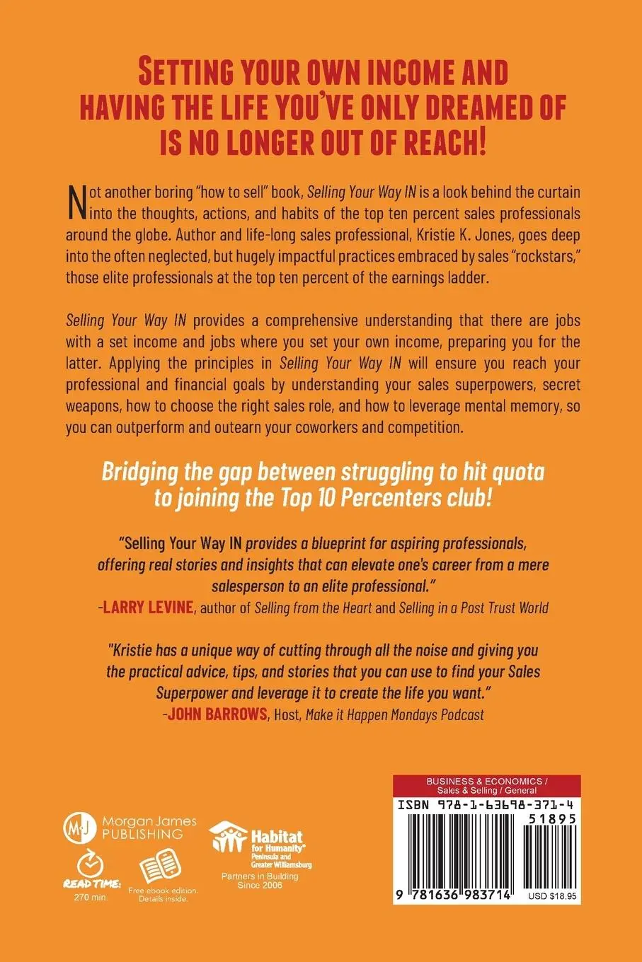 Rückseite: 9781636983714 | Selling Your Way IN | Kristie K. Jones | Taschenbuch | Englisch | 2024