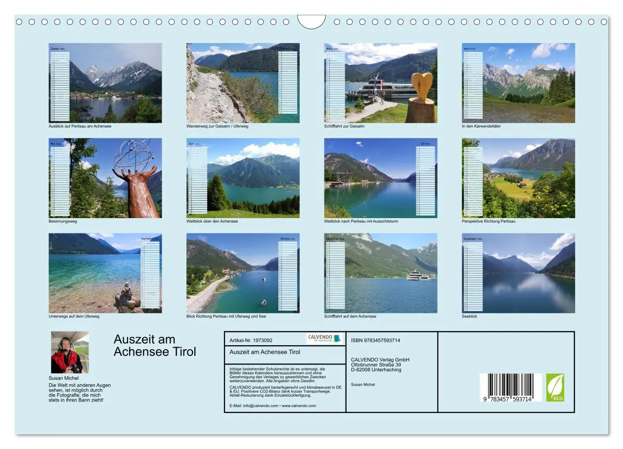 Bild: 9783457593714 | Auszeit am Achensee Tirol (Wandkalender 2026 DIN A3 quer), CALVENDO...