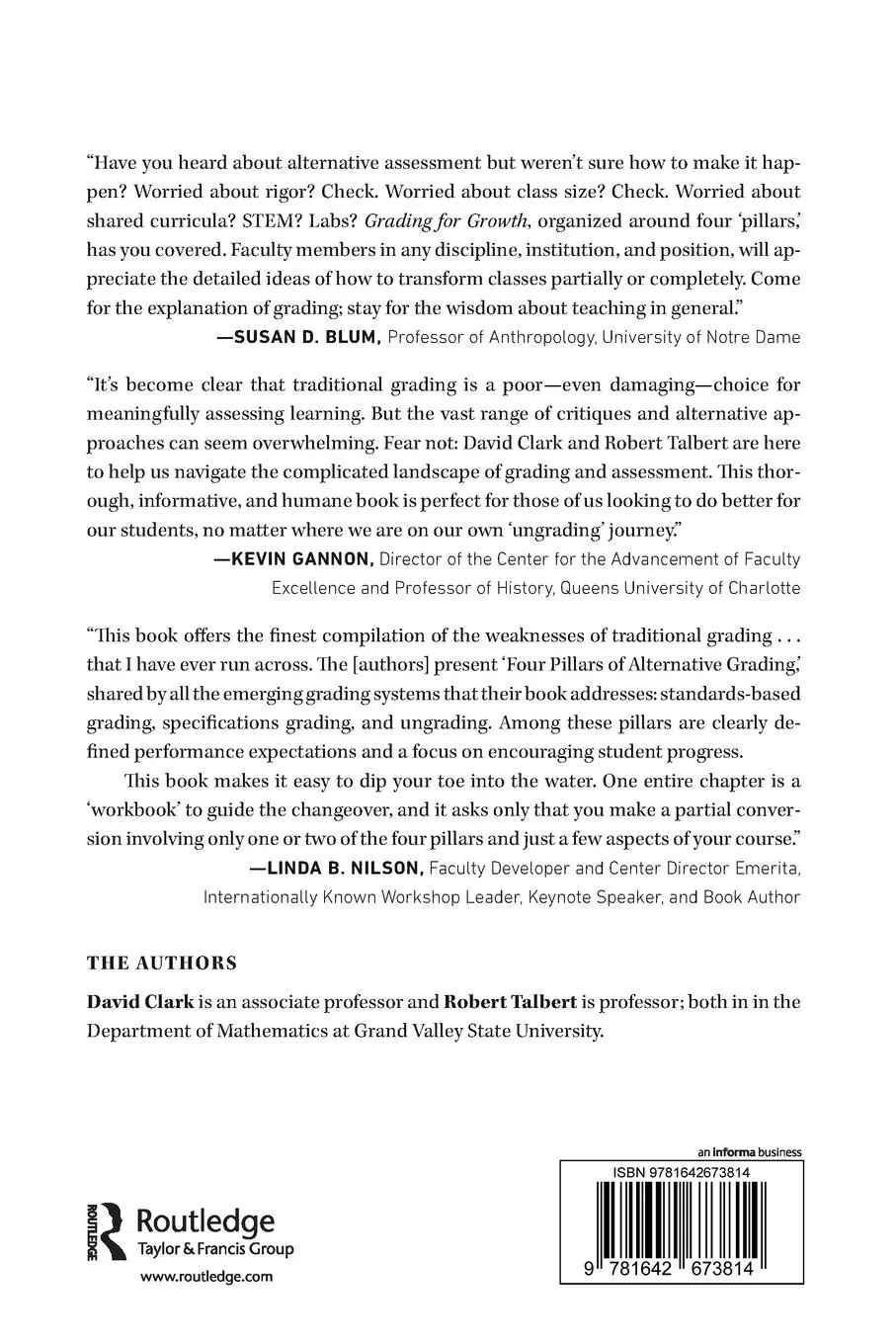 Rückseite: 9781642673814 | Grading for Growth | David Clark (u. a.) | Taschenbuch | Englisch