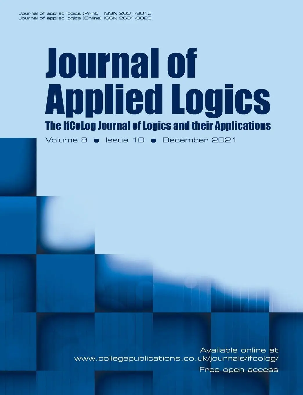 Cover: 9781848903814 | Journal of Applied Logics - IfCoLog Journal of Logics and their...