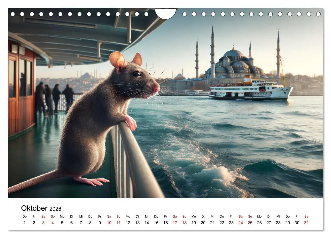 Bild: 9783457343814 | Ratten auf Reisen (Wandkalender 2026 DIN A4 quer), CALVENDO...