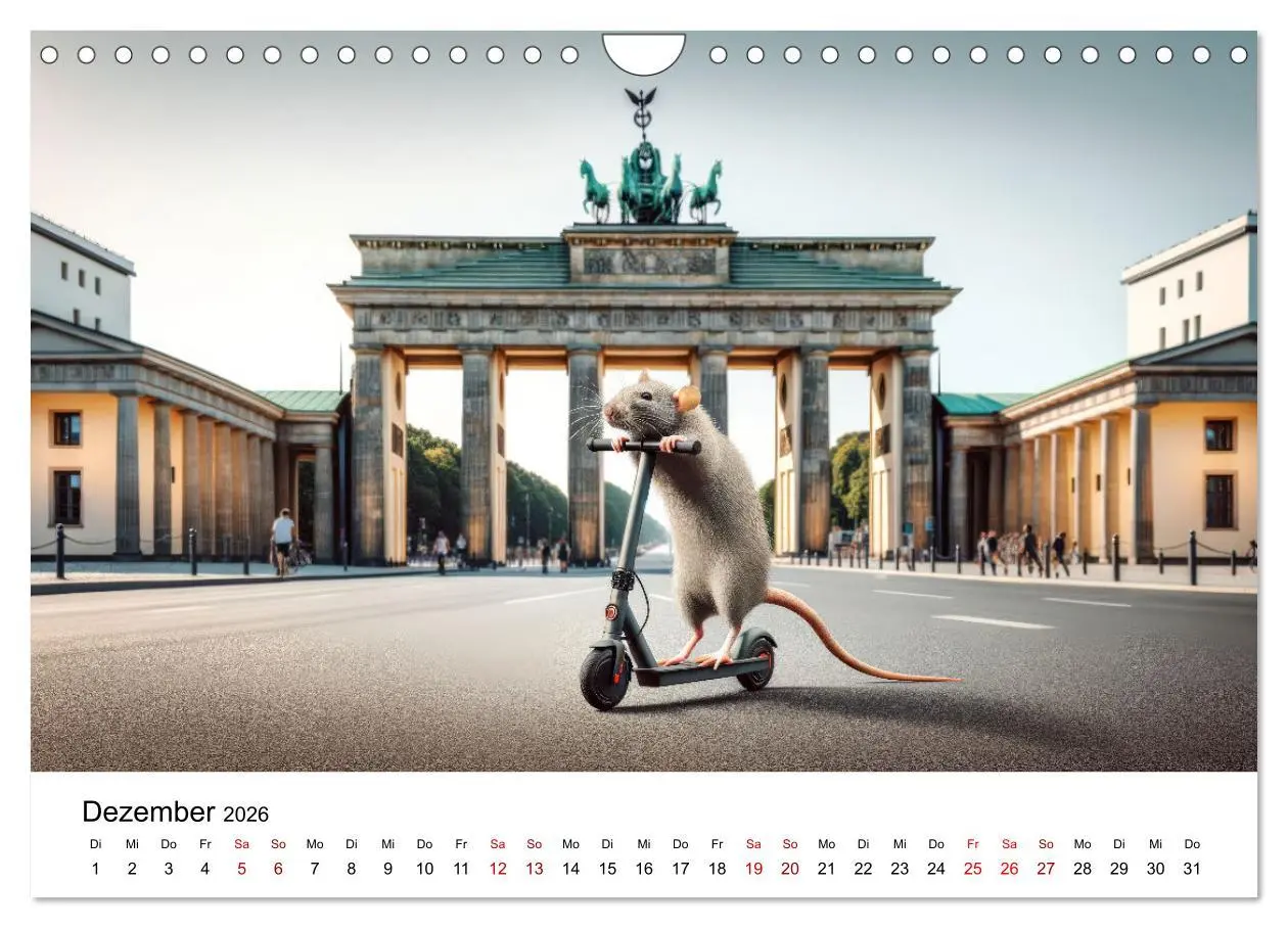 Bild: 9783457343814 | Ratten auf Reisen (Wandkalender 2026 DIN A4 quer), CALVENDO...