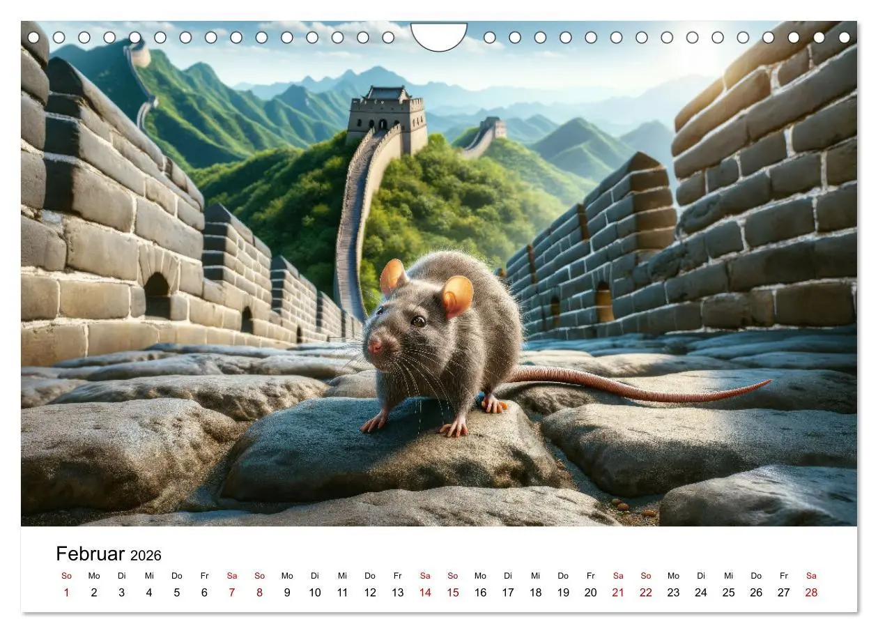 Bild: 9783457343814 | Ratten auf Reisen (Wandkalender 2026 DIN A4 quer), CALVENDO...