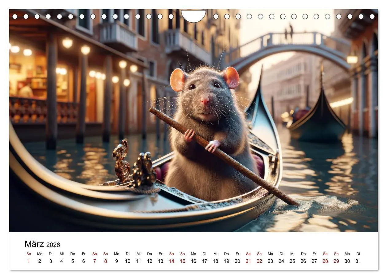 Bild: 9783457343814 | Ratten auf Reisen (Wandkalender 2026 DIN A4 quer), CALVENDO...