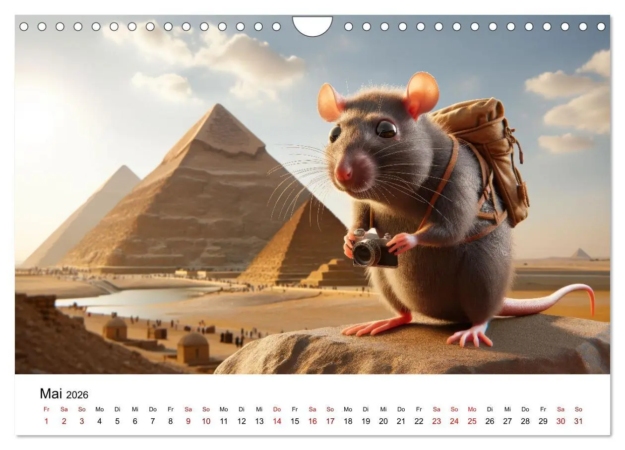 Bild: 9783457343814 | Ratten auf Reisen (Wandkalender 2026 DIN A4 quer), CALVENDO...
