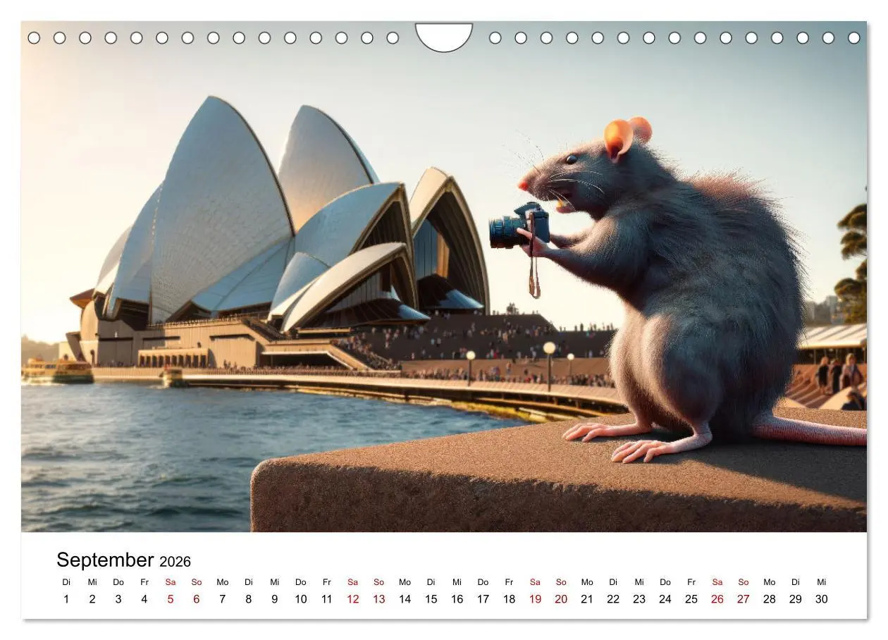 Bild: 9783457343814 | Ratten auf Reisen (Wandkalender 2026 DIN A4 quer), CALVENDO...