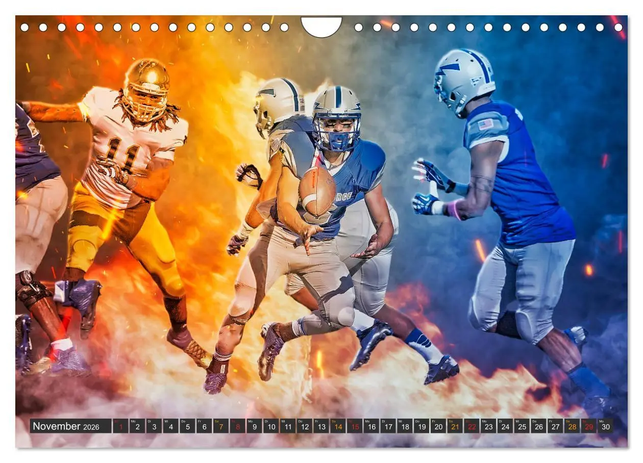 Bild: 9783457723814 | Faszination American Football (Wandkalender 2026 DIN A4 quer),...
