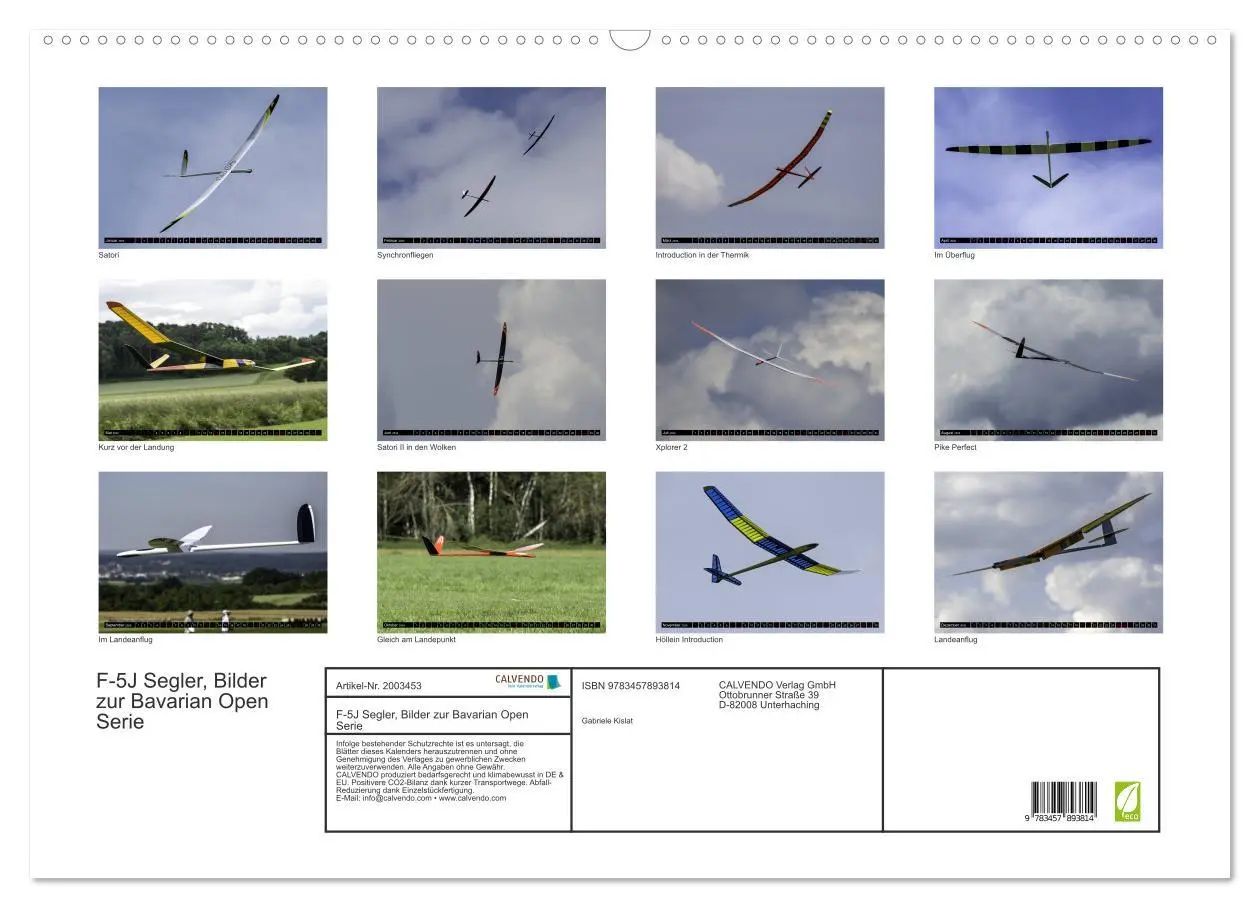 Bild: 9783457893814 | F-5J Segler, Bilder zur Bavarian Open Serie (Wandkalender 2026 DIN...