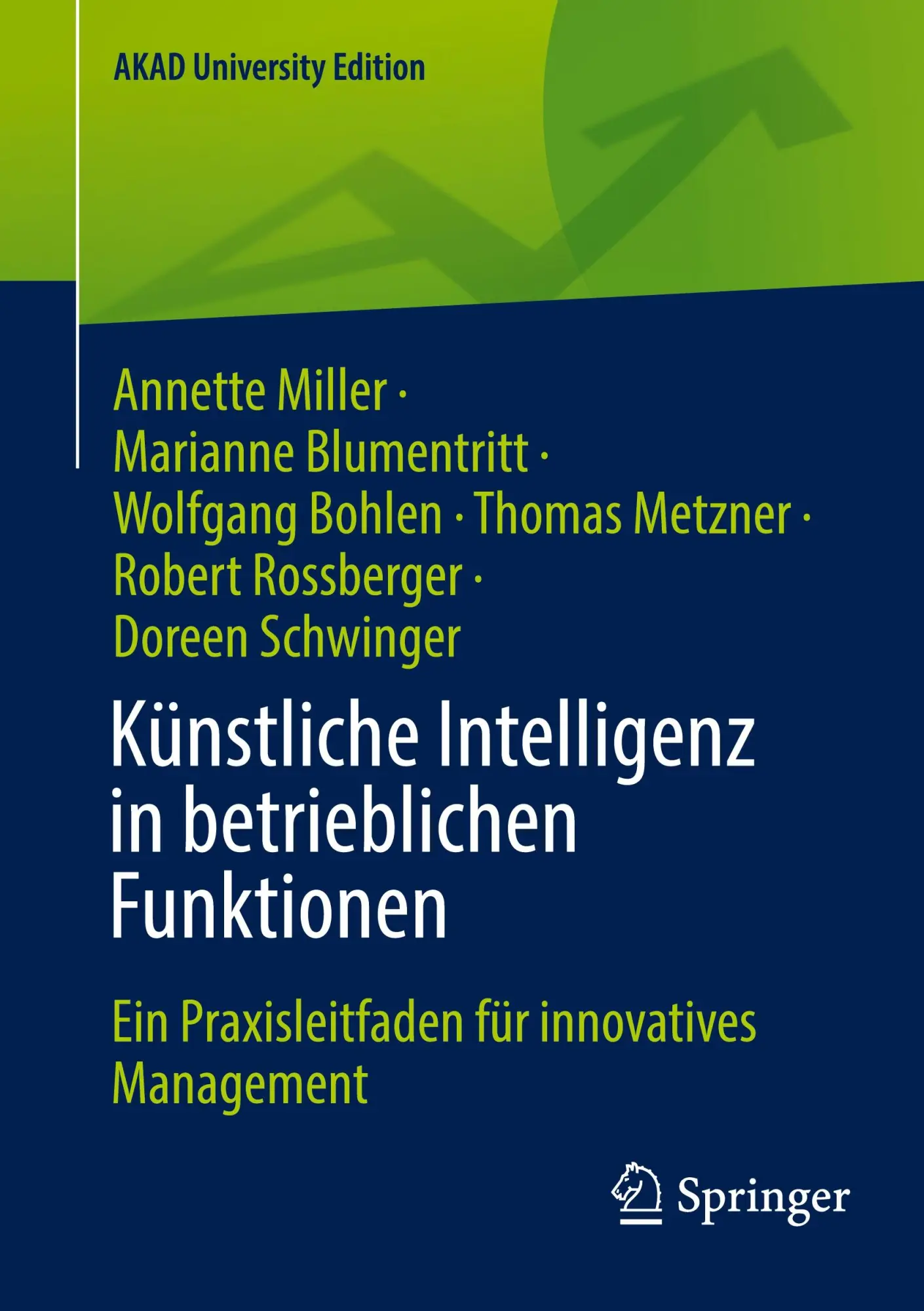 Cover: 9783658483814 | Künstliche Intelligenz in betrieblichen Funktionen | Miller (u. a.)