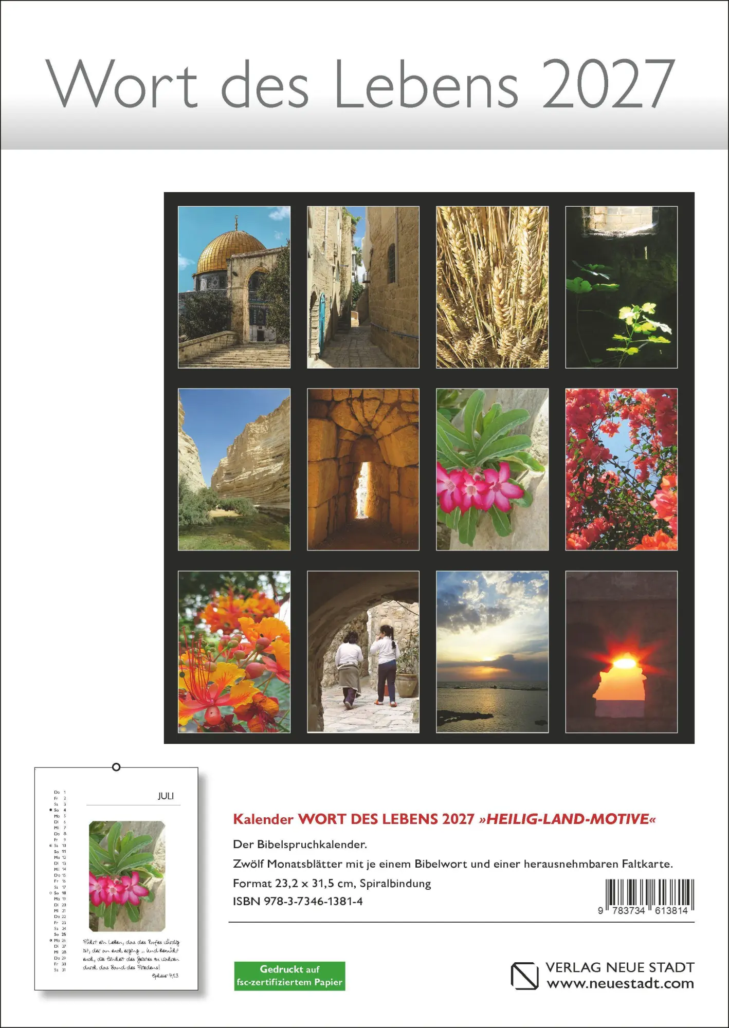 Bild: 9783734613814 | Wort des Lebens 2027 - Der Bibelspruchkalender | Kalender | 14 S.