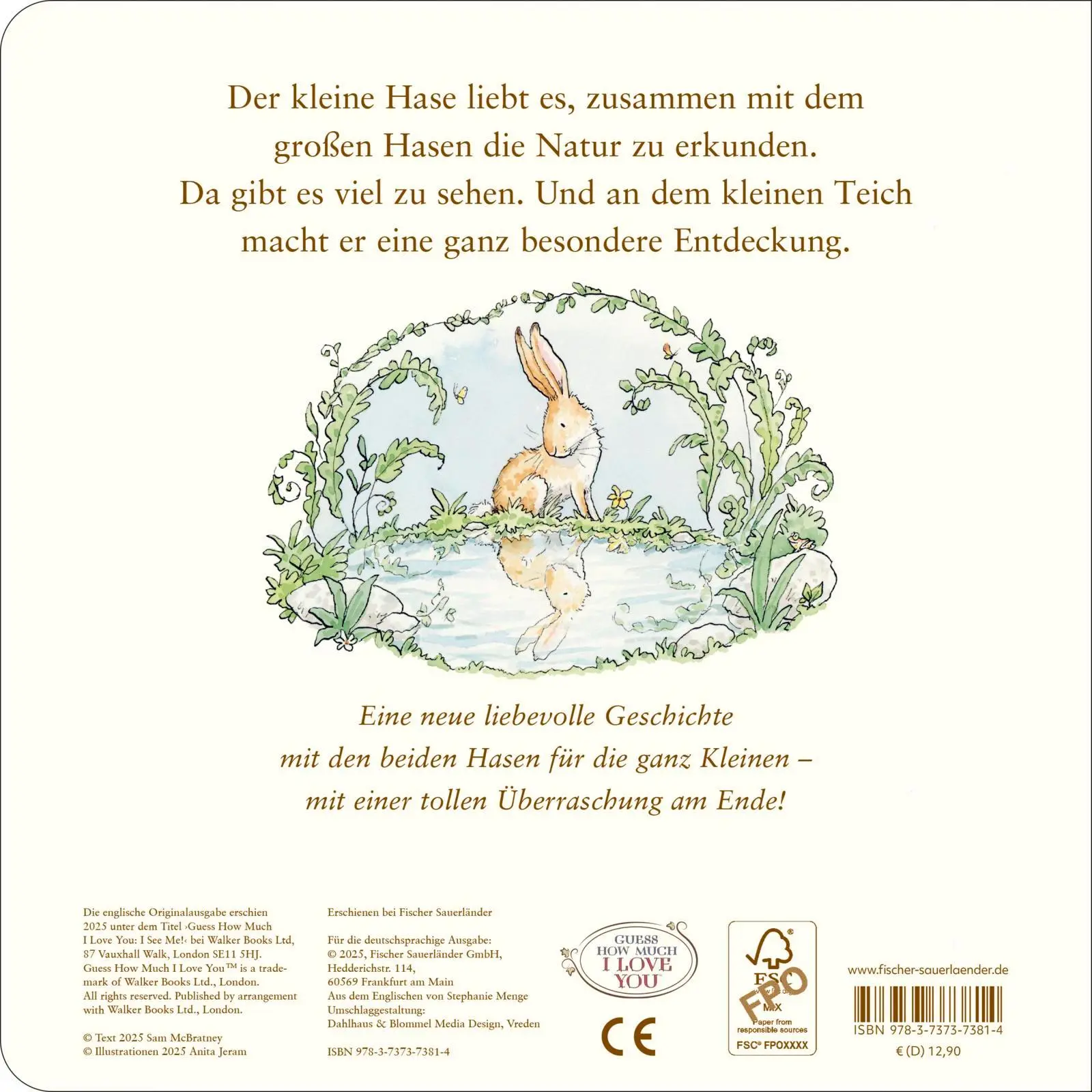 Rückseite: 9783737373814 | Weißt du eigentlich, wie lieb ich dich hab? Kleiner Hase, das bist du!