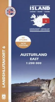 Cover: 9789979333814 | Island - Landshlutakort Austurland (Ost) | Regionalkarte | Deutsch