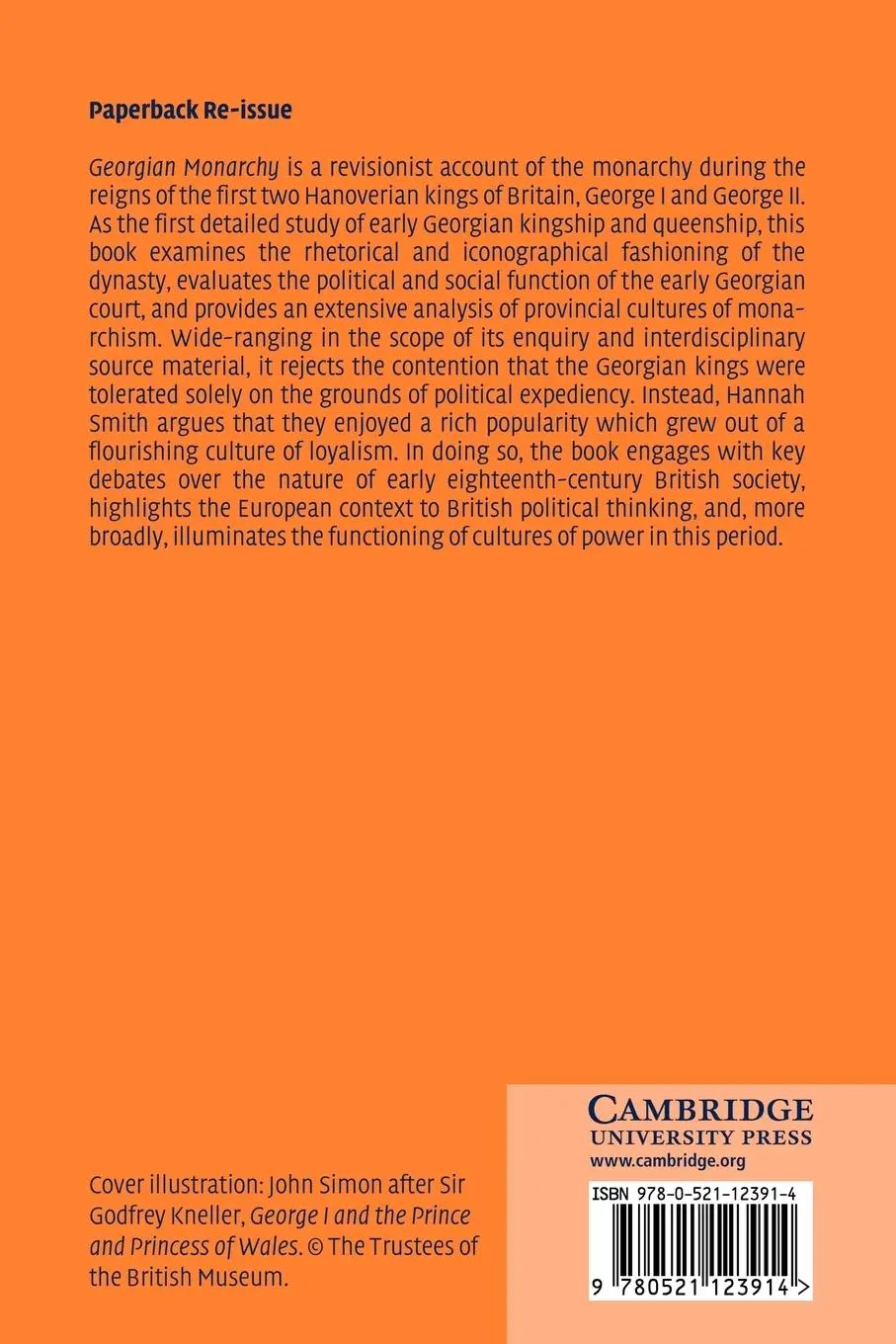 Rückseite: 9780521123914 | Georgian Monarchy | Politics and Culture, 1714 1760 | Smith (u. a.)