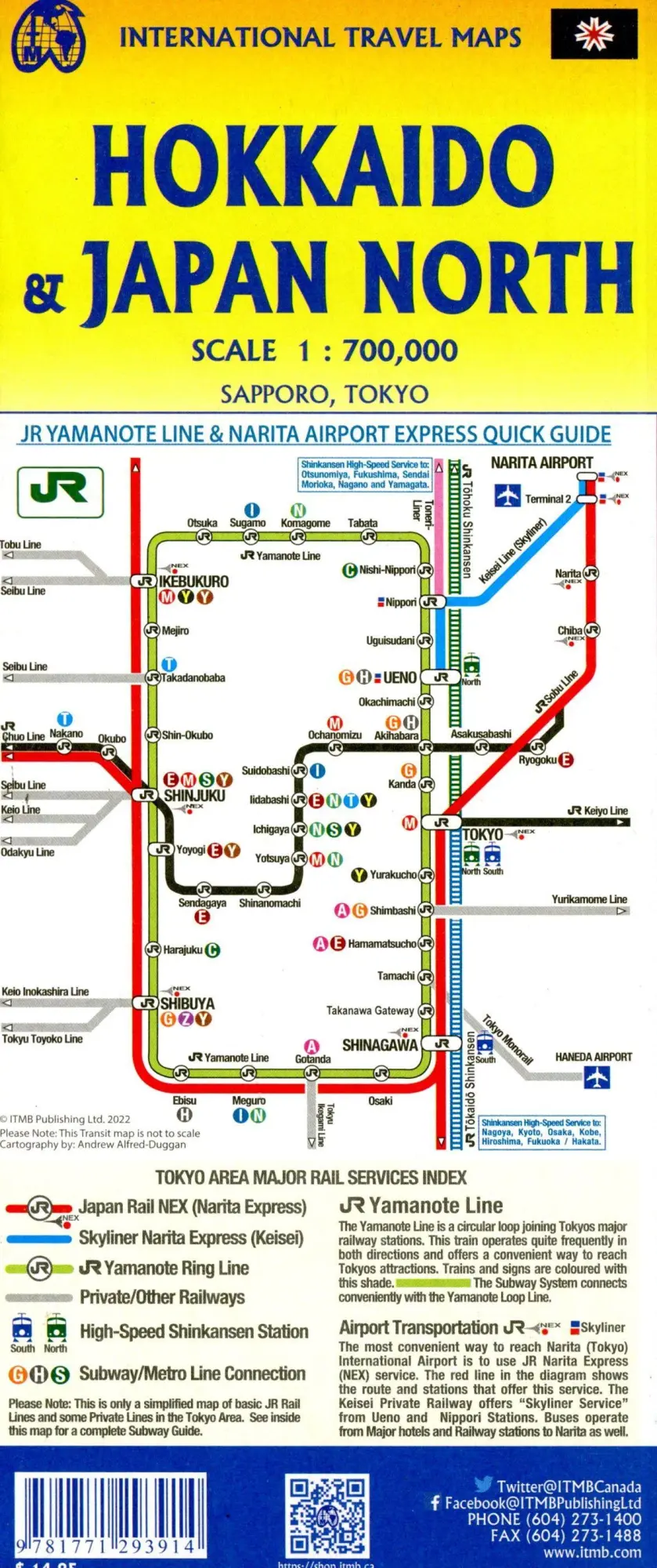 Cover: 9781771293914 | Japan North &amp; Hokkaido | ITM Travel Reference Map 1:700000 | Englisch