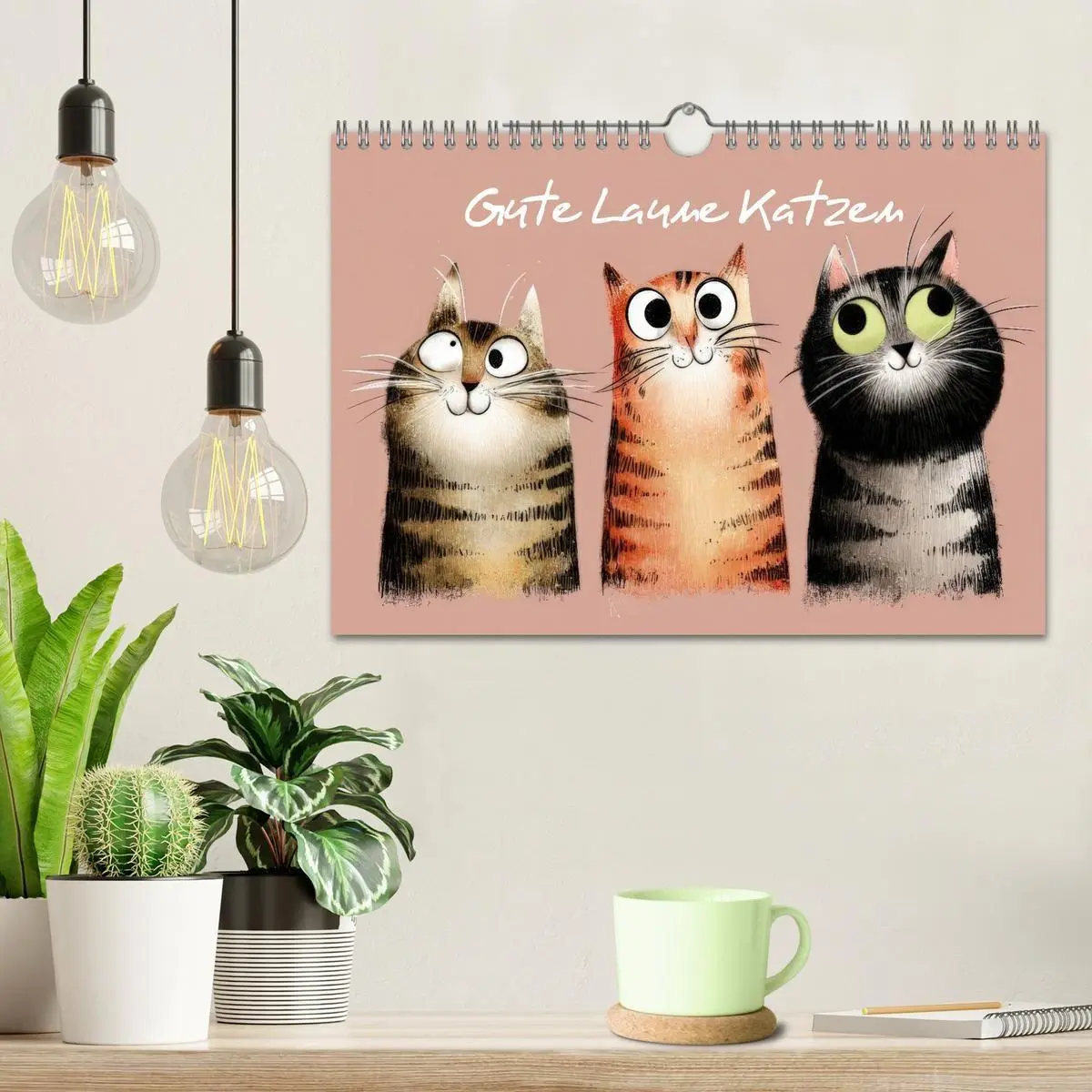Bild: 9783516733914 | Gute Laune Katzen (Wandkalender 2026 DIN A4 quer), CALVENDO...
