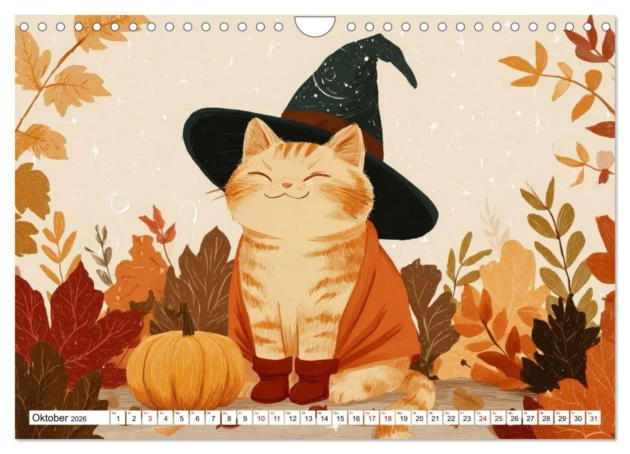 Bild: 9783516733914 | Gute Laune Katzen (Wandkalender 2026 DIN A4 quer), CALVENDO...