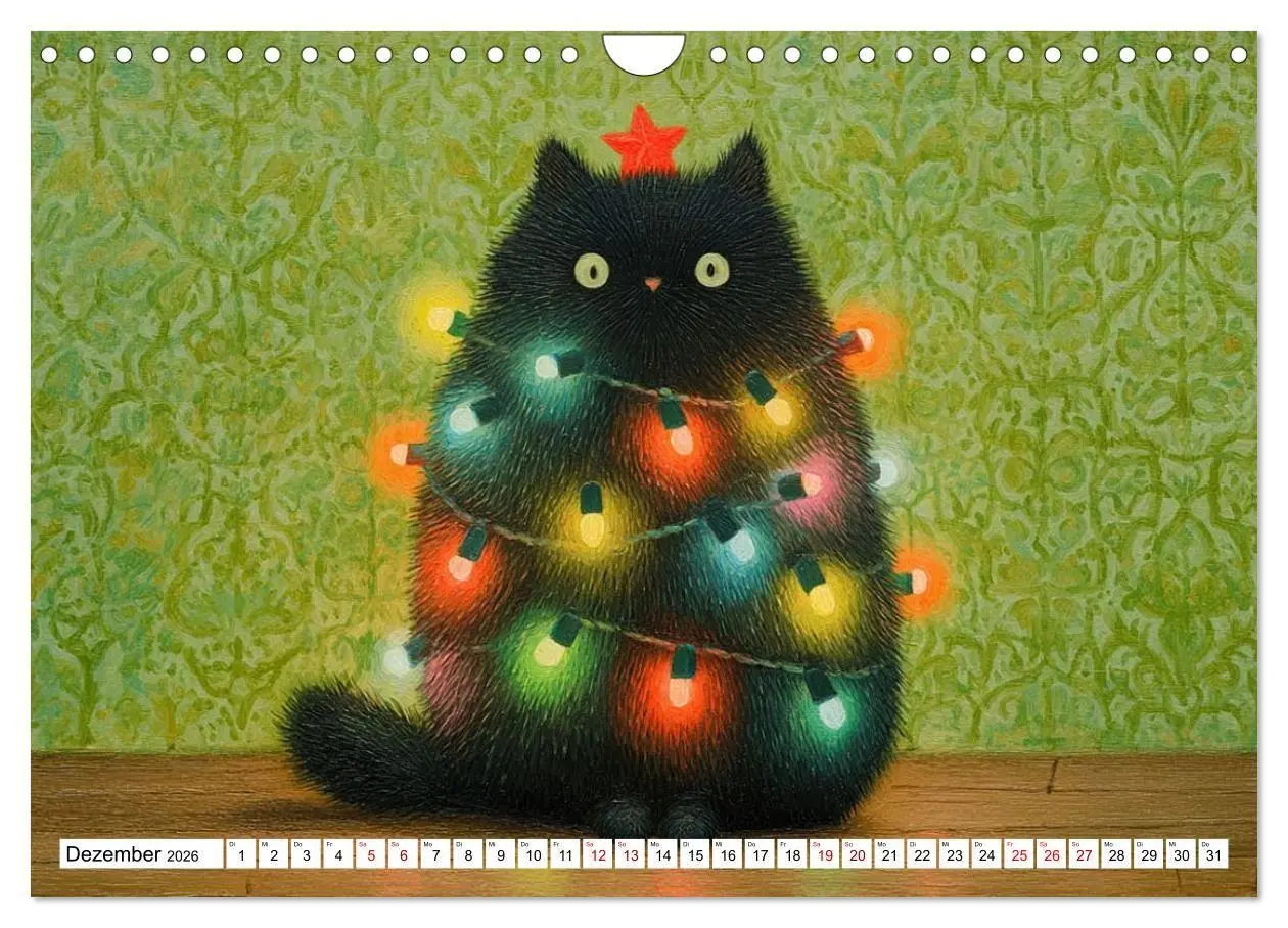 Bild: 9783516733914 | Gute Laune Katzen (Wandkalender 2026 DIN A4 quer), CALVENDO...