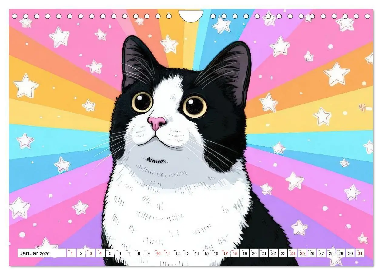 Bild: 9783516733914 | Gute Laune Katzen (Wandkalender 2026 DIN A4 quer), CALVENDO...