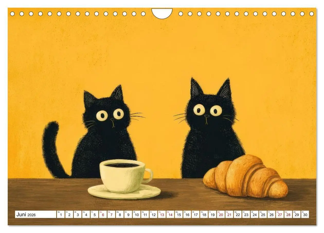 Bild: 9783516733914 | Gute Laune Katzen (Wandkalender 2026 DIN A4 quer), CALVENDO...