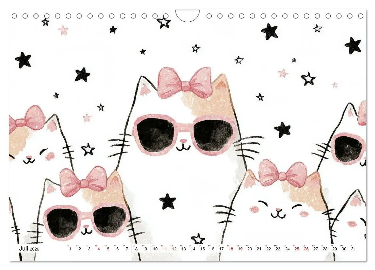 Bild: 9783516733914 | Gute Laune Katzen (Wandkalender 2026 DIN A4 quer), CALVENDO...