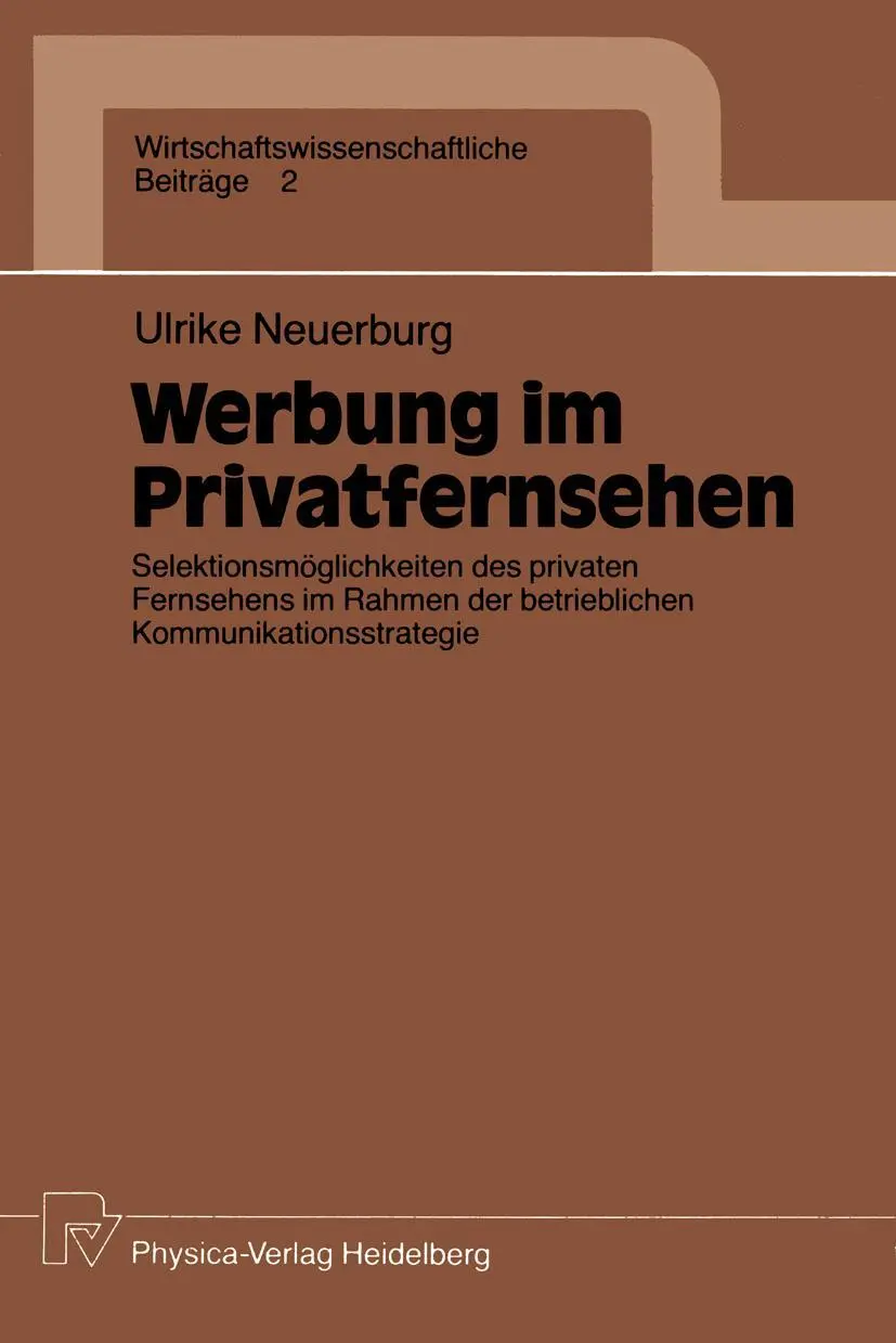 Cover: 9783790803914 | Werbung im Privatfernsehen | Ulrike Neuerburg | Taschenbuch | xiv