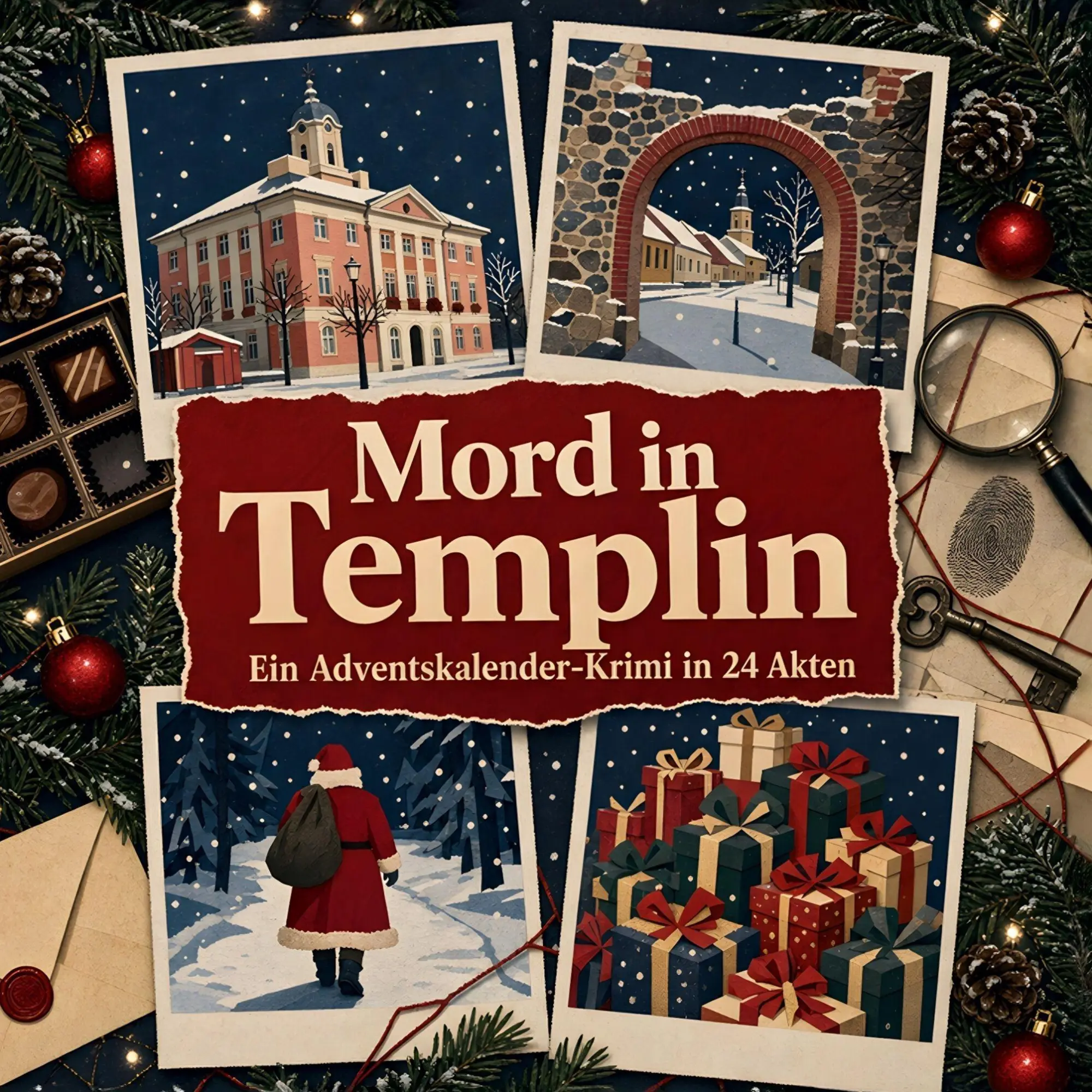 Cover: 9783696124014 | Mord in Templin | Ein Adventskalender-Krimi in 24 Akten | Louis Huber