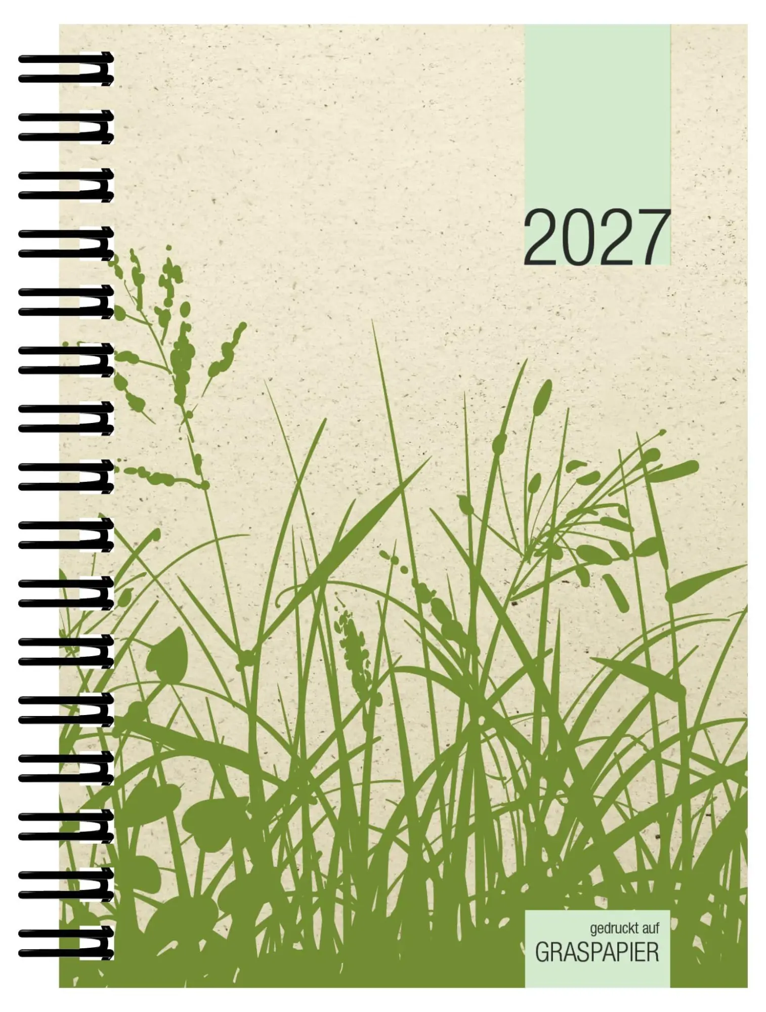 Cover: 4069095014114 | Taschenkalender 1W/2S Graspapier 2027 | Neumann Verlage GmbH &amp; Co KG
