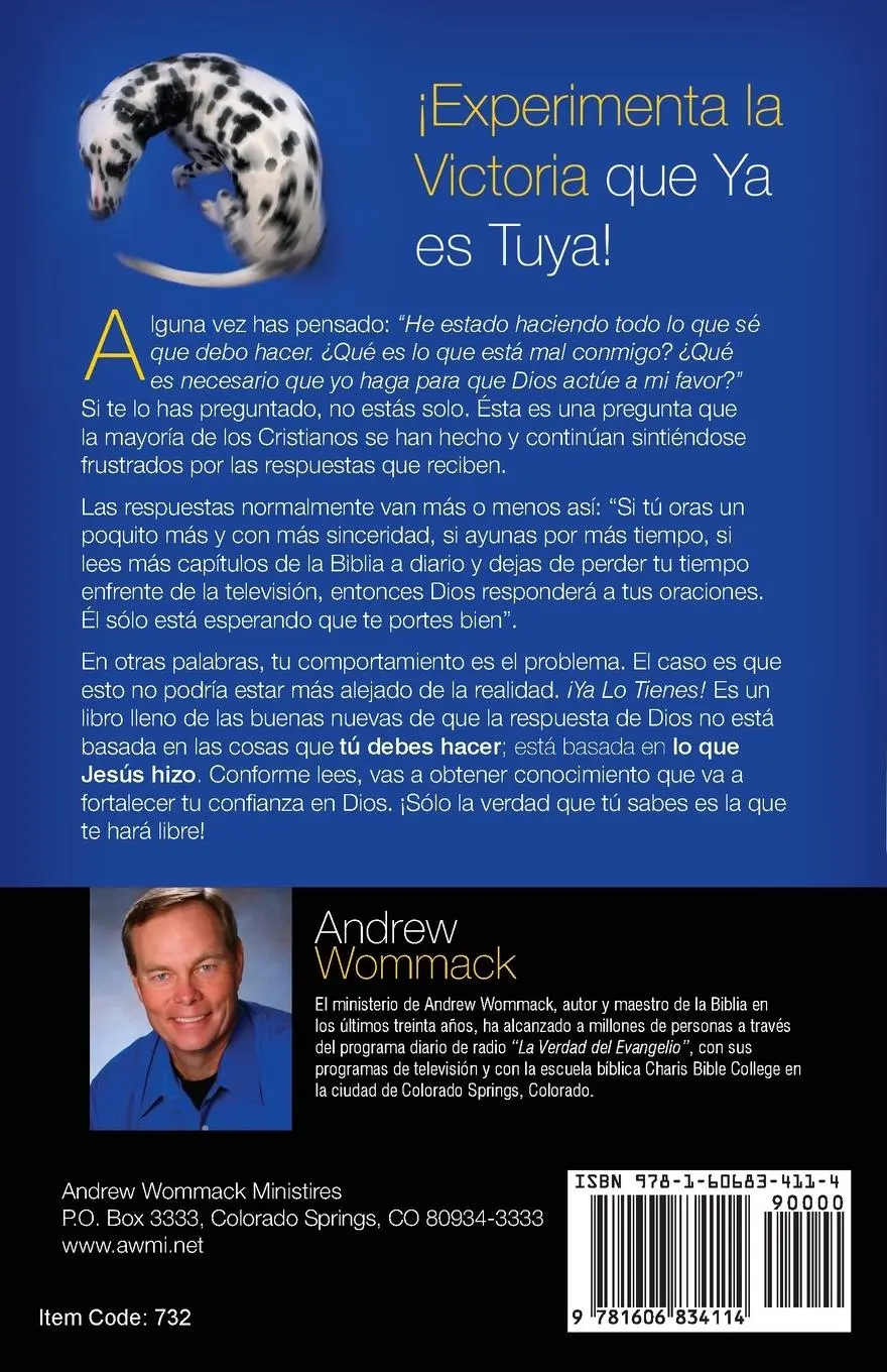 Rückseite: 9781606834114 | Ya lo tienes! | Asi Que Deja De Tratar De Obtenerlo | Andrew Wommack