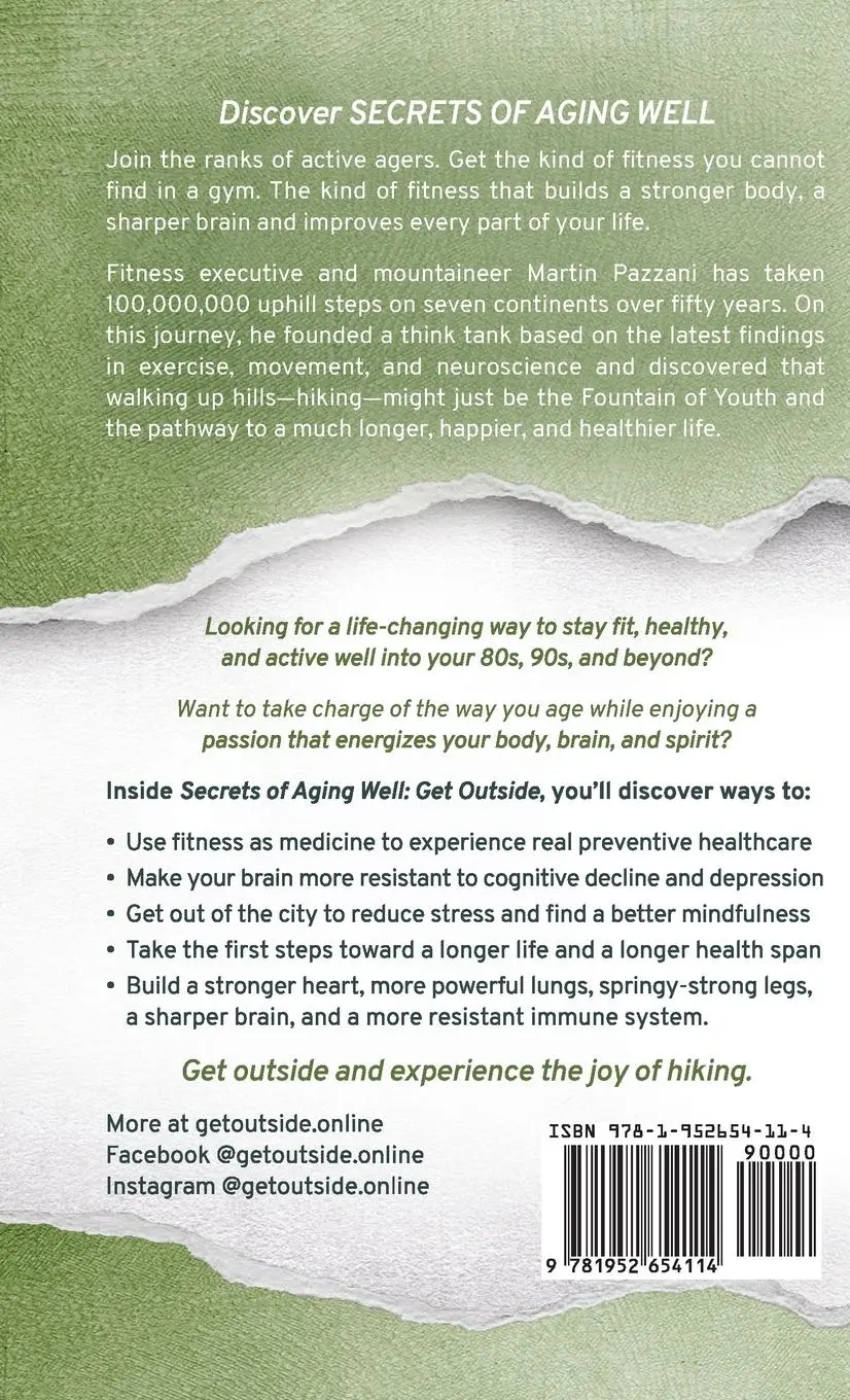 Rückseite: 9781952654114 | SECRETS OF AGING WELL - GET OUTSIDE | Martin Pazzani | Buch | Gebunden