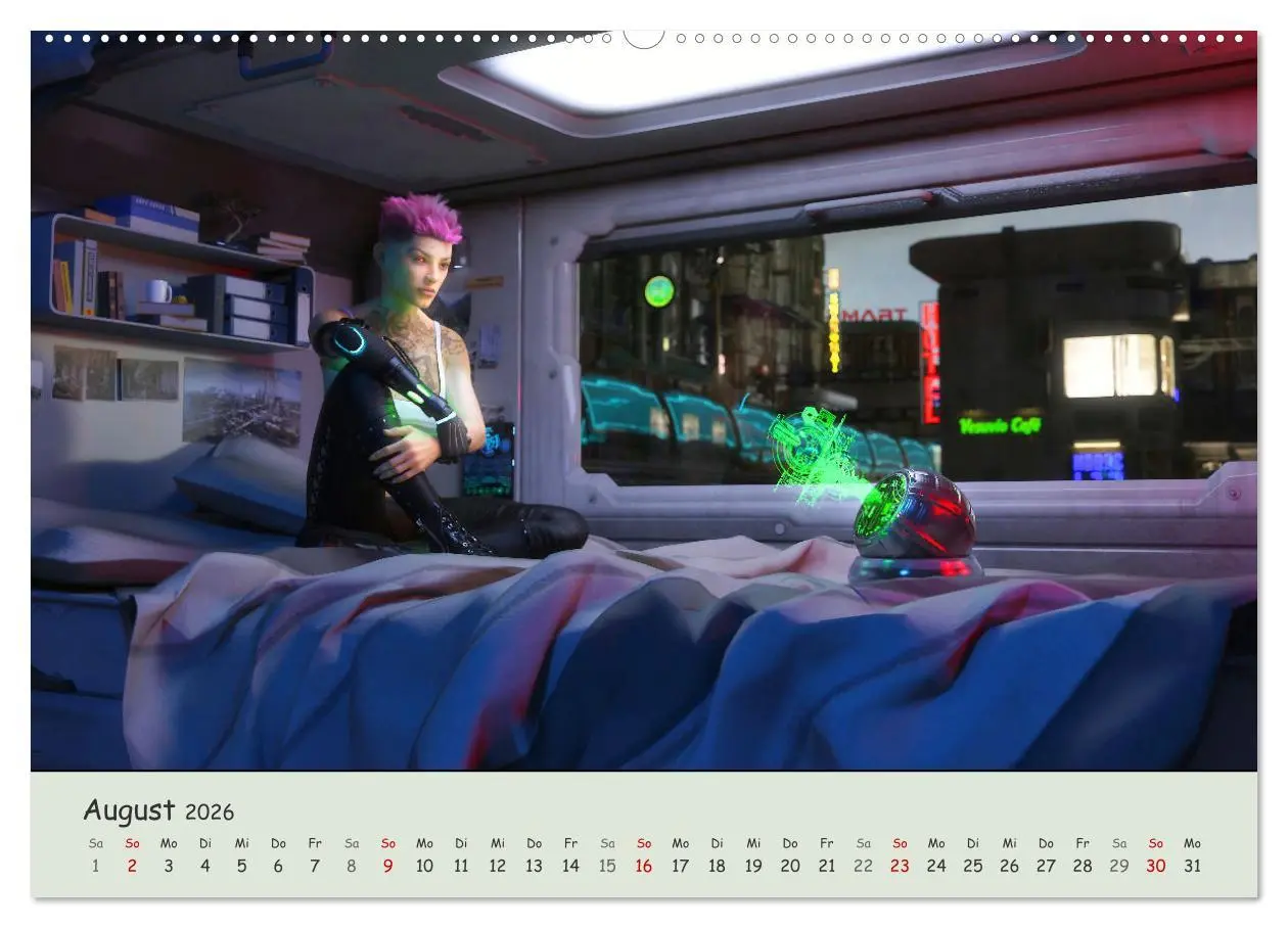 Bild: 9783457454114 | Science Fiction Cyberpunk (hochwertiger Premium Wandkalender 2026...