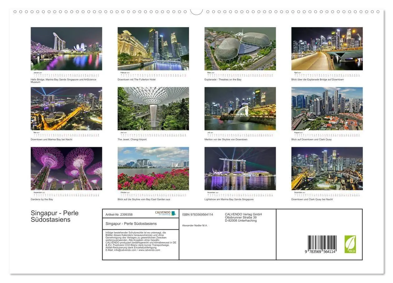 Bild: 9783569564114 | Singapur - Perle Südostasiens (hochwertiger Premium Wandkalender...