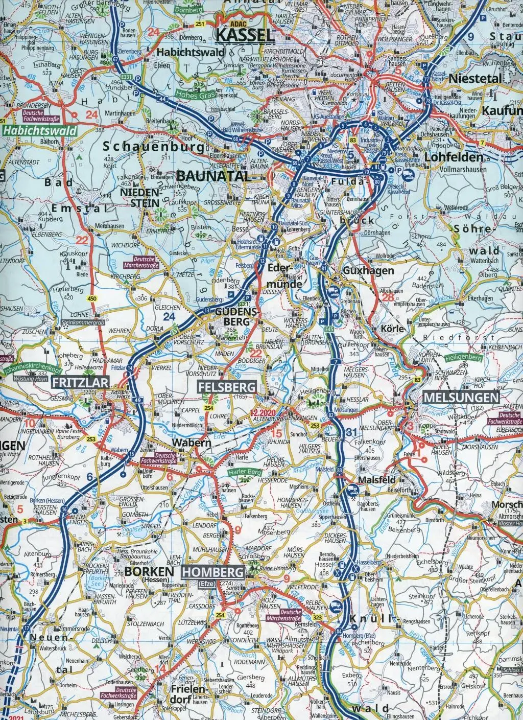 Bild: 9783826414114 | ADAC Regionalkarte Blatt 8 Harz 1:150 000 | (Land-)Karte | 1 S. | 2020