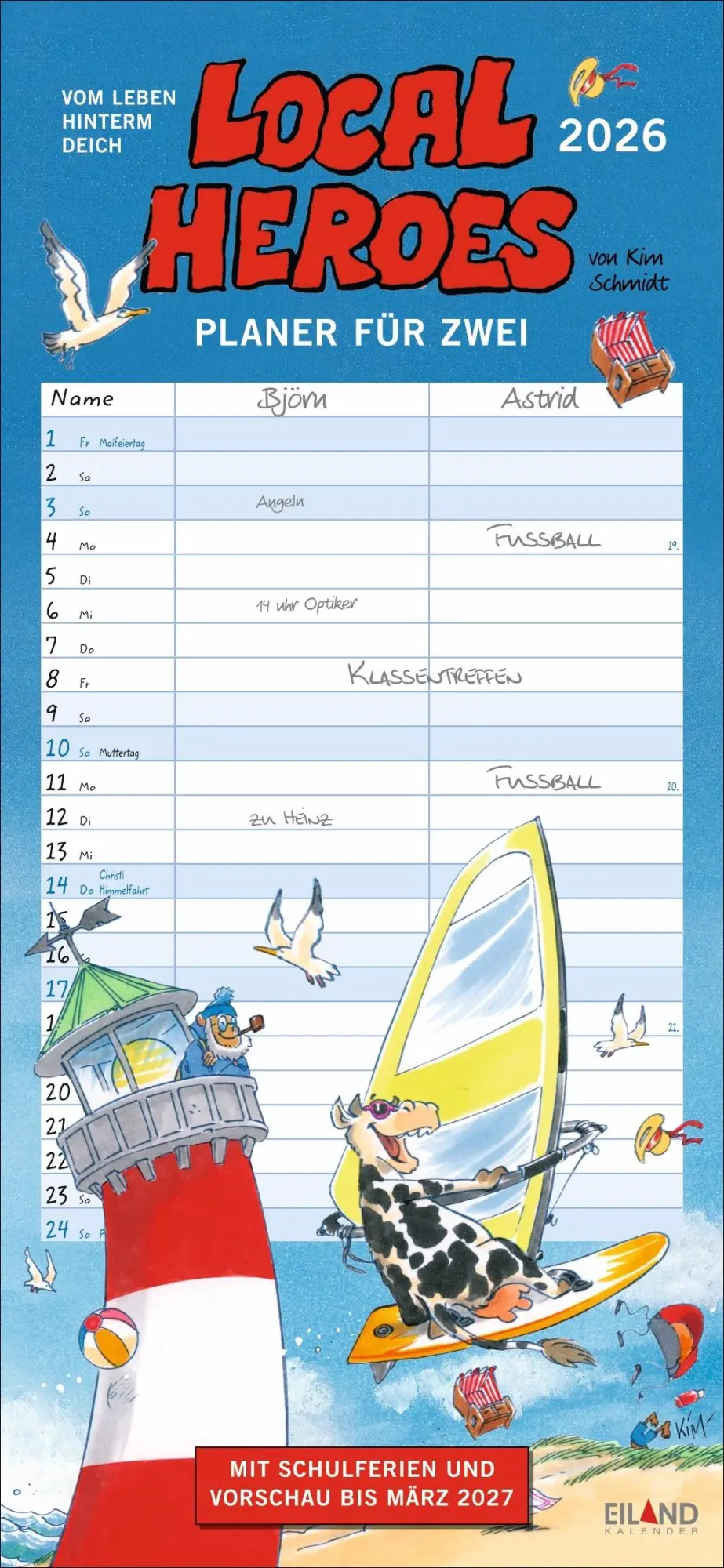 Cover: 9783964024114 | Local heroes Planer für zwei 2026 | Kim Schmidt | Kalender | 14 S.