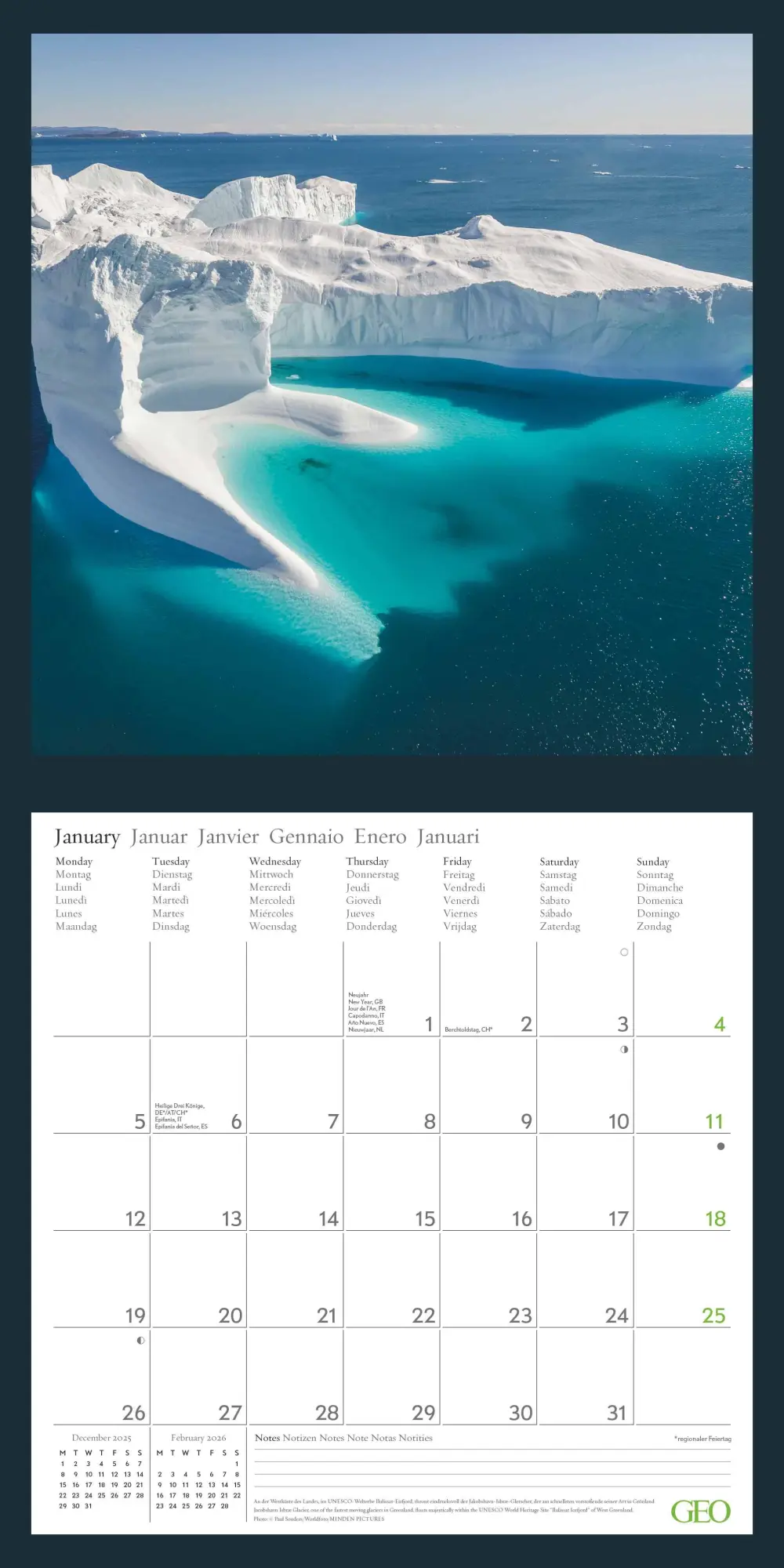 Bild: 4069095004214 | GEO Beautiful World 2026 - Wand-Kalender - Natur-Kalender -...