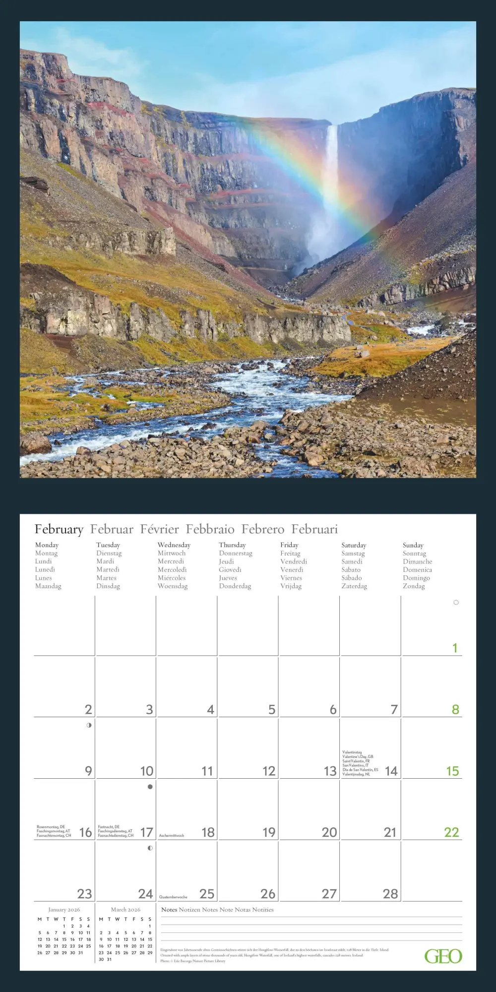 Bild: 4069095004214 | GEO Beautiful World 2026 - Wand-Kalender - Natur-Kalender -...