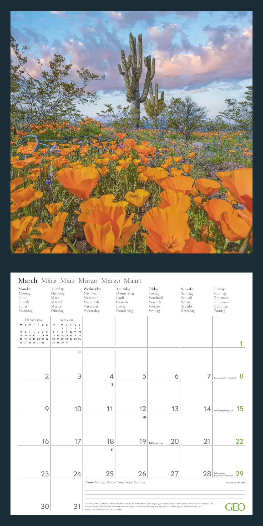 Bild: 4069095004214 | GEO Beautiful World 2026 - Wand-Kalender - Natur-Kalender -...