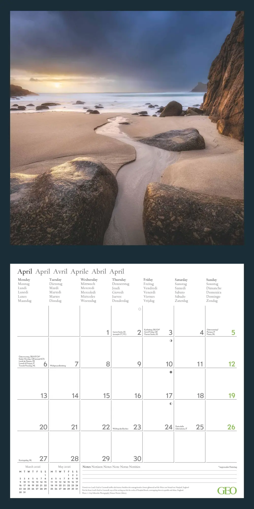Bild: 4069095004214 | GEO Beautiful World 2026 - Wand-Kalender - Natur-Kalender -...