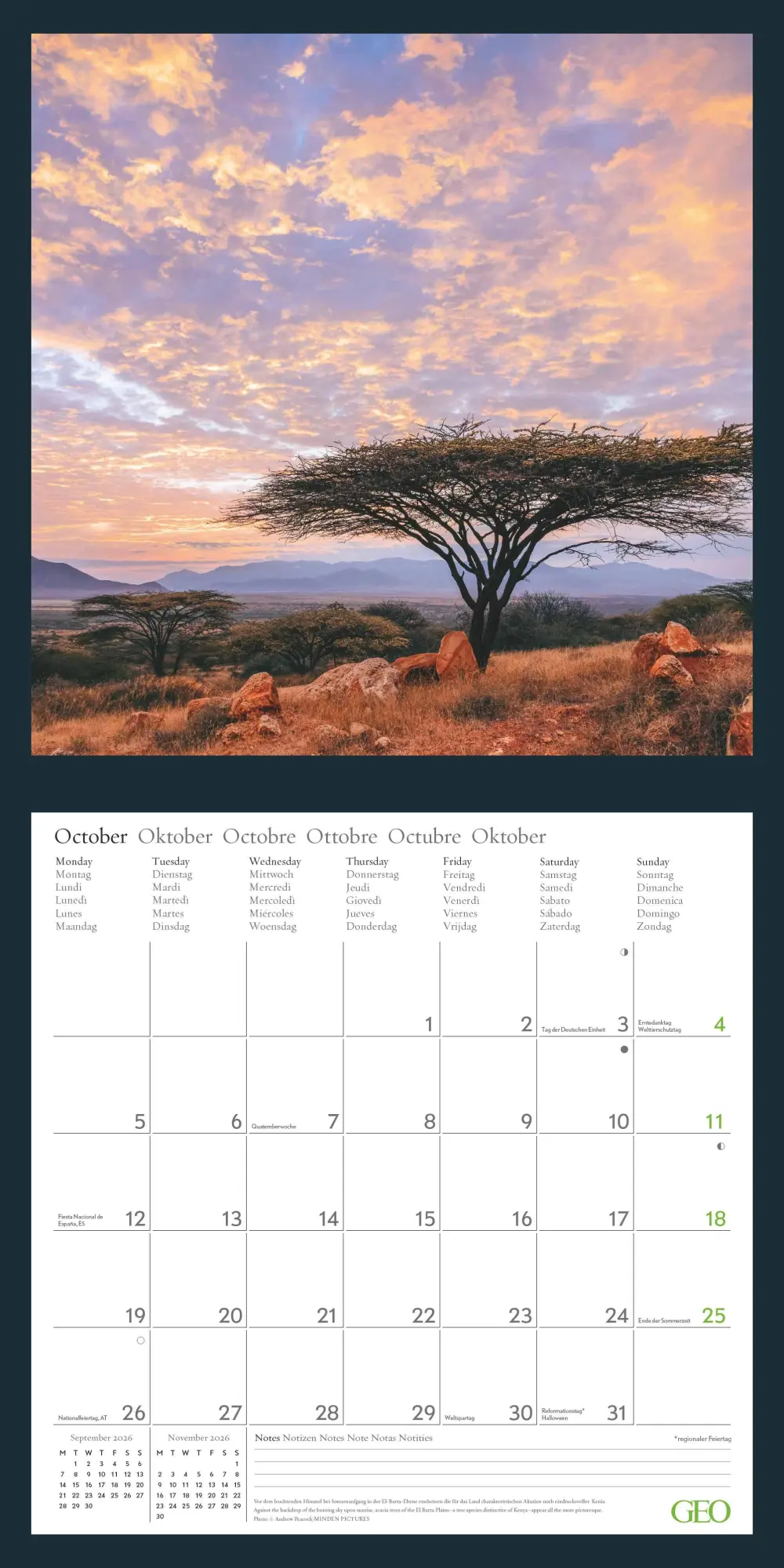 Bild: 4069095004214 | GEO Beautiful World 2026 - Wand-Kalender - Natur-Kalender -...