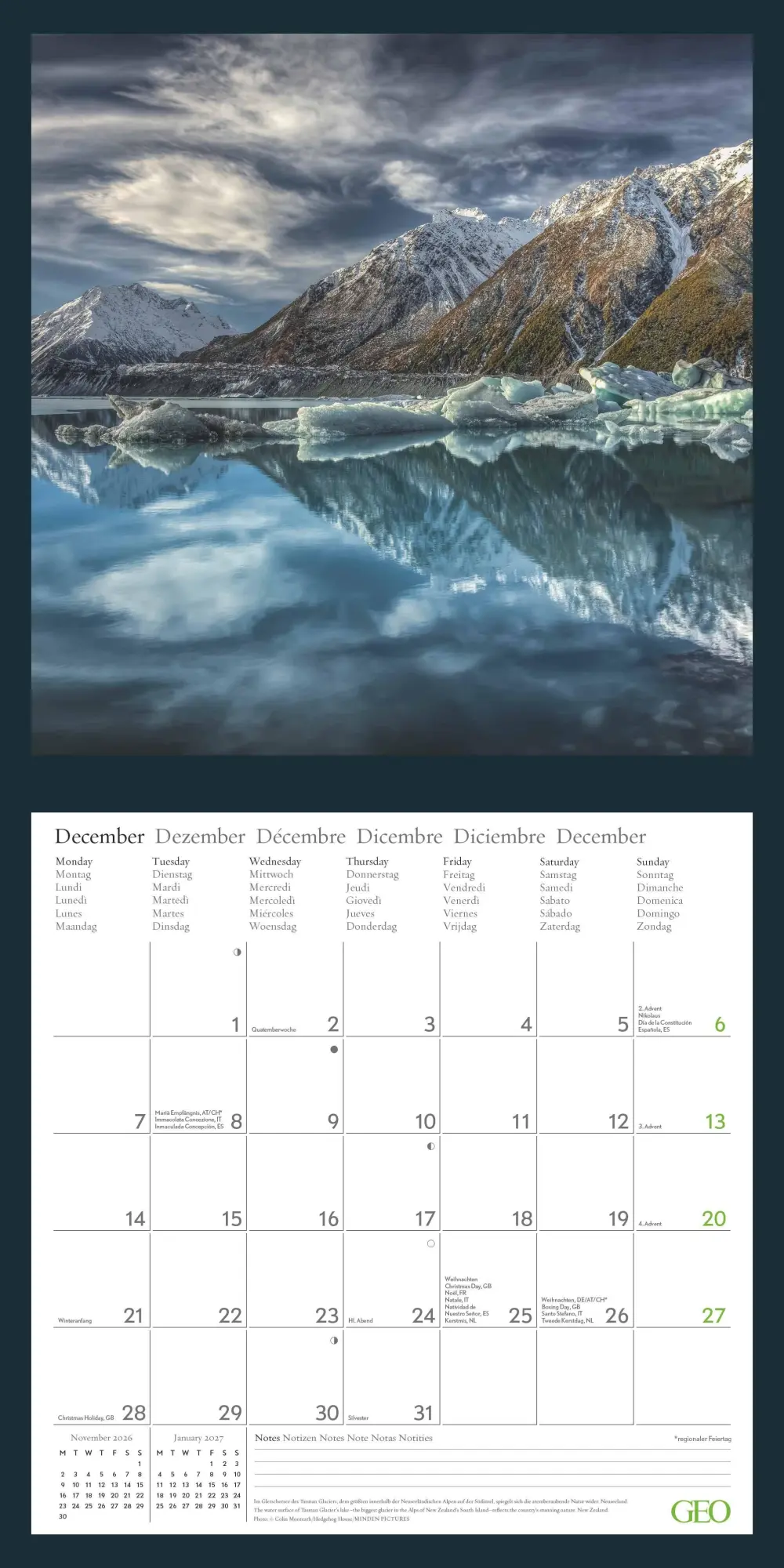 Bild: 4069095004214 | GEO Beautiful World 2026 - Wand-Kalender - Natur-Kalender -...