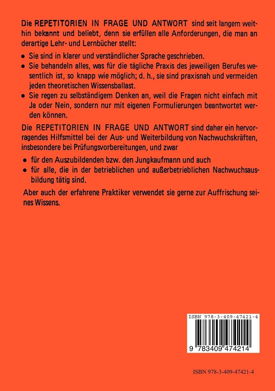 Rückseite: 9783409474214 | Der Bank- und Sparkassenkaufmann | Wolfgang Grill | Taschenbuch | 1980