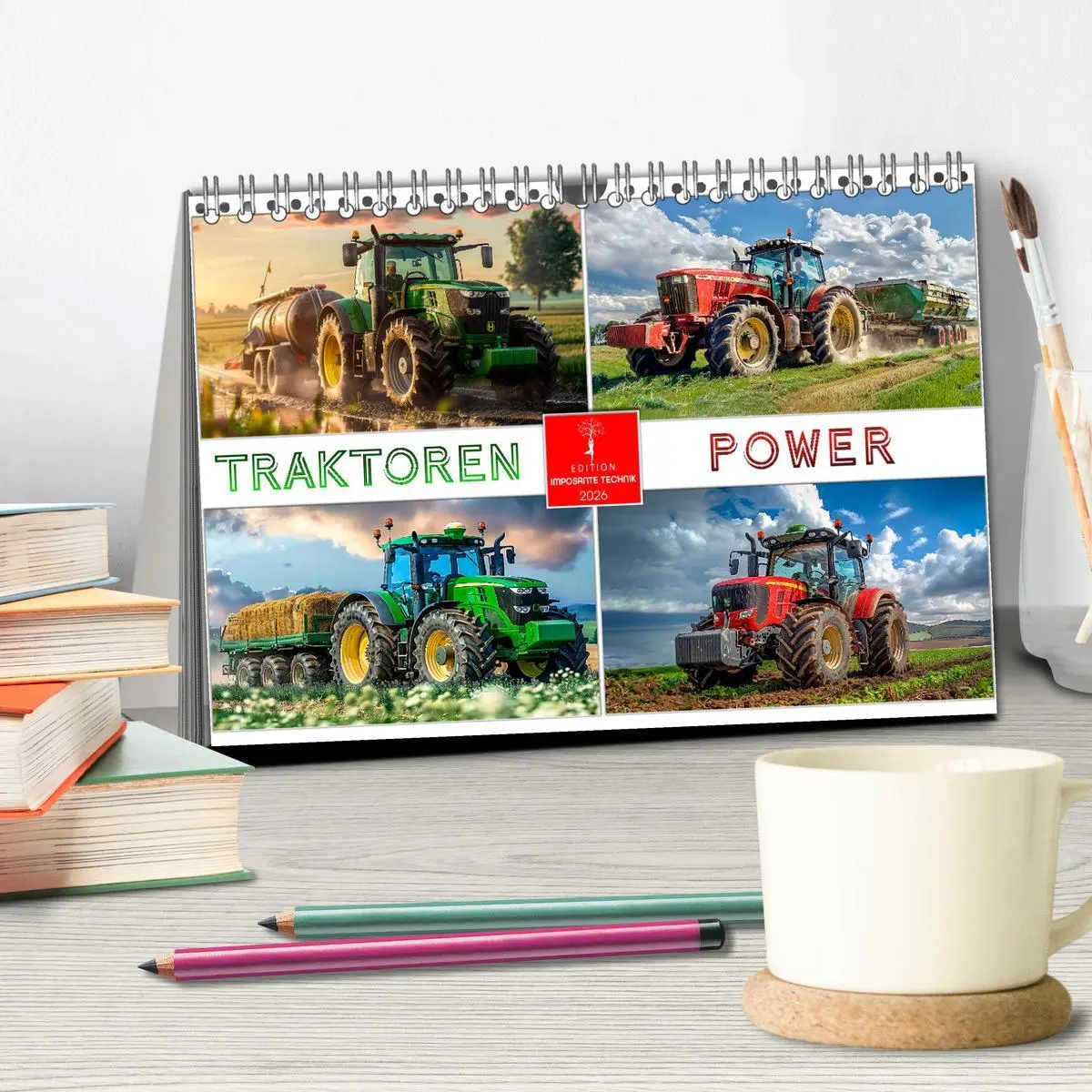 Bild: 9783457374214 | Traktoren Power (Tischkalender 2026 DIN A5 quer), CALVENDO...