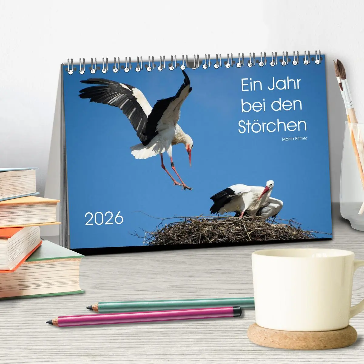 Bild: 9783457994214 | Ein Jahr bei den Störchen (Tischkalender 2026 DIN A5 quer),...