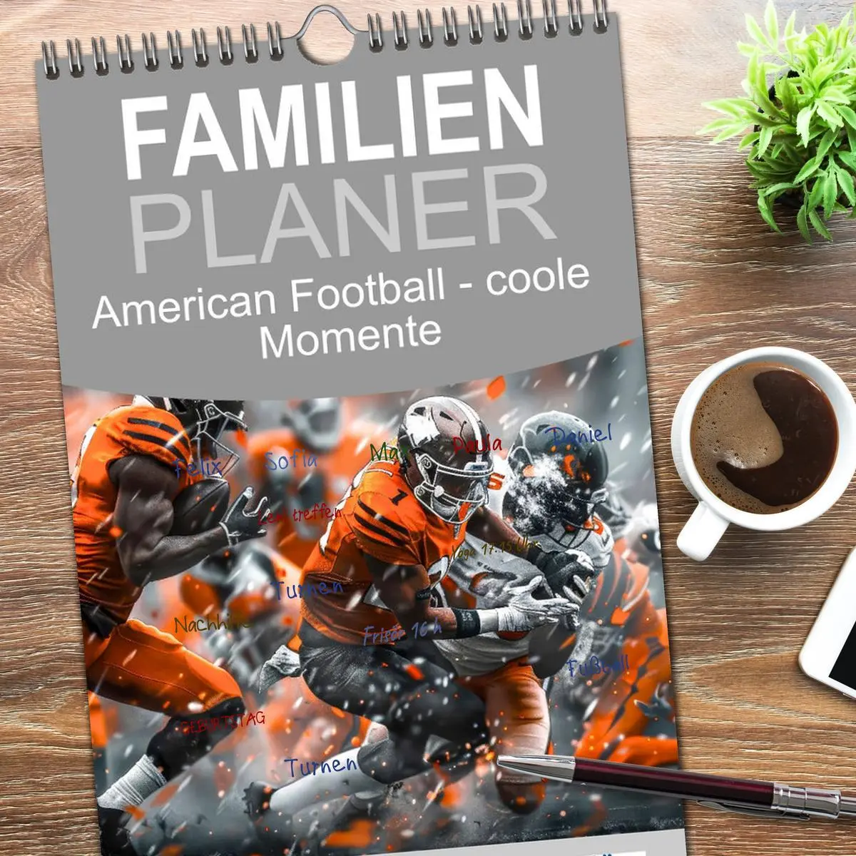 Bild: 9783516604214 | Familienplaner 2026 - American Football - coole Momente mit 5...
